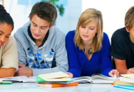 Young high school students Young high school students in a modern and bright home environment